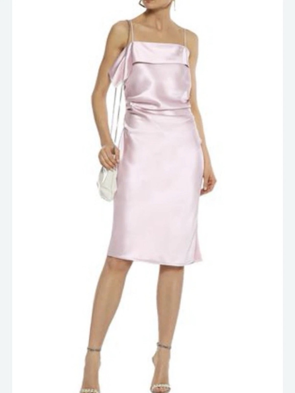Helmut Lang Pink Satin Dress Thin Straps size 6